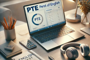 A graphic displaying essential tips for preparing for the PTE exam, including study strategies and time management advice.